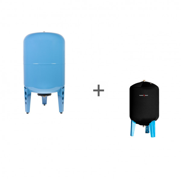 Гидроаккумулятор Джилекс 100ВП к (вертикальный, комбинированный фланец) + Чехол TermoZont Extra GB 100 для гидробака