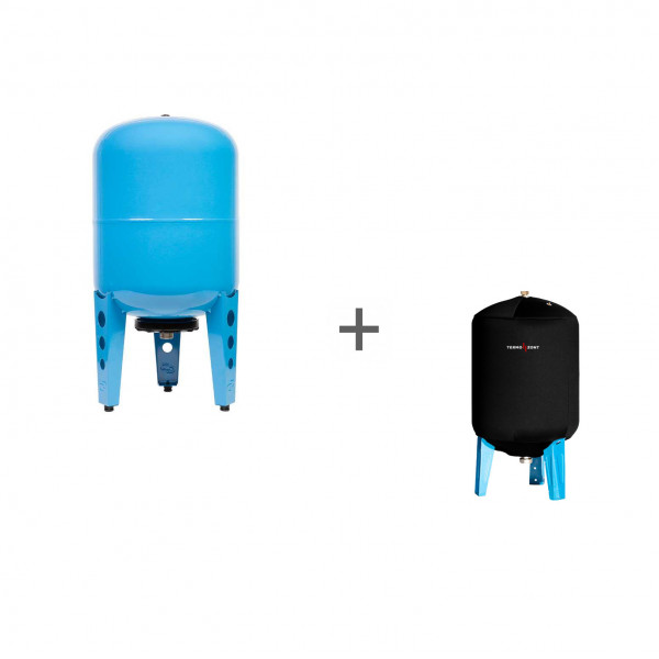 Гидроаккумулятор Джилекс 50ВП к (вертикальный, комбинированный фланец) + Чехол TermoZont Extra GB 50 для гидробака
